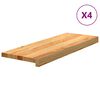 vidaXL Stopnie schodowe, 4 szt. brązowe 70x30x2cm lite drewno dębowe