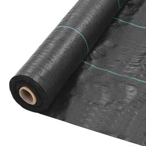 vidaXL Mata szk&oacute;łkarska, agrotkanina PP, 1x50 m, czarna