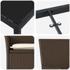 vidaXL Zestaw do jadalni w ogrodzie 7 pcs Brązowy polirattan