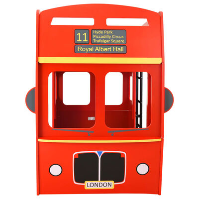 vidaXL Łóżko piętrowe w kształcie autobusu z Londynu, MDF, 90x200 cm