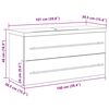 vidaXL Szafka pod umywalkę 2 pcs Stare drewno 100 x 38,5 x 48 cm