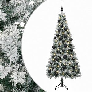 vidaXL Sztuczna choinka z bombką 120 cm 150 LED Ciepła biel