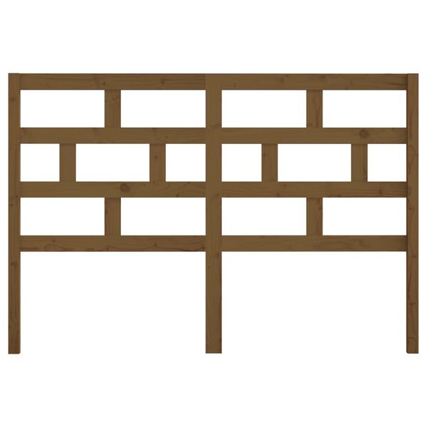 vidaXL Wezgłowie ł&oacute;żka, brązowe, 156x4x100 cm, lite drewno sosnowe