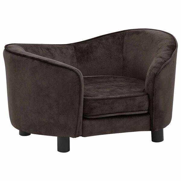 vidaXL Sofa dla psa, brązowa, 69x49x40 cm, pluszowa