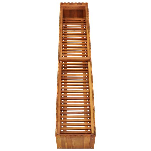 vidaXL Podwyższona donica ogrodowa, 150x30x25 cm, lite drewno akacjowe