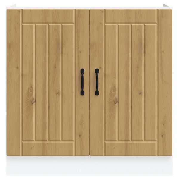 vidaXL Szafka pod zlewozmywak &bdquo;Lucca&rdquo; Dąb rzemieślniczy Drewno klejone