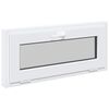 vidaXL Okno piwniczne RISOR 90 x 40 cm PVC i szkło Biały
