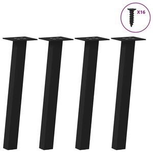 vidaXL Nogi do stolika kawowego 4 szt. Czarne 30 cm Stalowe