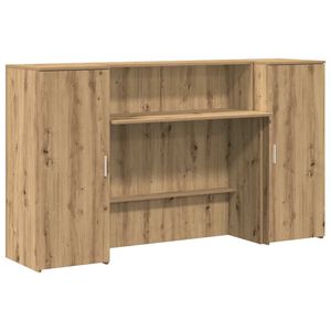 vidaXL Biurko recepcyjne dąb artisan 180x50x103,5 cm Drewno klejone