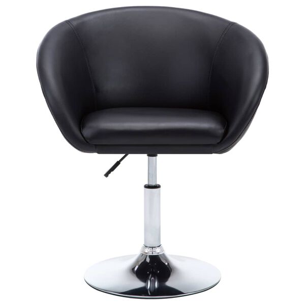 vidaXL Obrotowe krzesła stołowe, 2 szt., czarne, sztuczna skóra