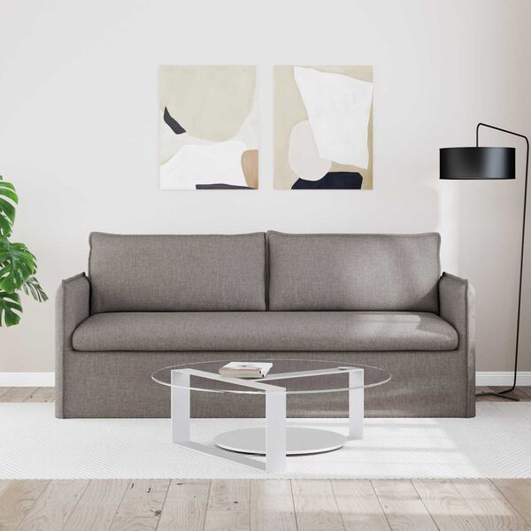 vidaXL Sofa 180cm Ciemnoszary Metal