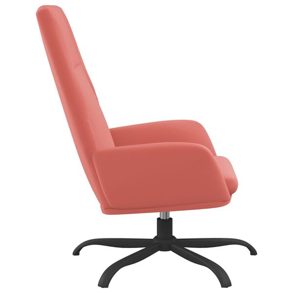 vidaXL Fotel, r&oacute;żowy, obity aksamitem