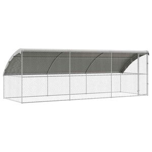 vidaXL Kenel dla Ps&oacute;w 3 szt. Srebrny 6 x 2 x 2 m Stal galwanizowana