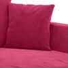 vidaXL Sofa 3-osobowa, winna czerwień, 180 cm, obita aksamitem