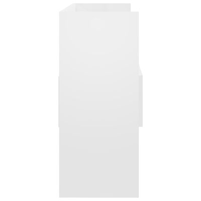 vidaXL Szafka, biała z połyskiem, 105x30x70cm, materiał drewnopochodny