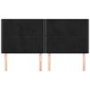 vidaXL Zagł&oacute;wek czarny 200x5x118/128 cm aksamit