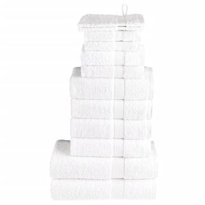 vidaXL 12-częściowy zestaw ręcznik&oacute;w premium SOLUND, biały, 600 g/cm&sup2;