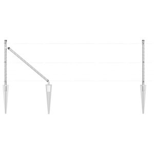 vidaXL Słupek ogrodzeniowy. 13 pcs Srebrny Stal