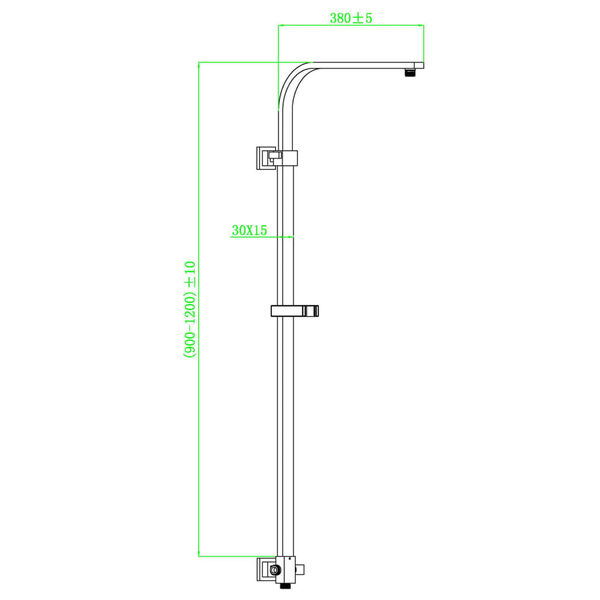 SCH&Uuml;TTE Drążek do deszczownicy MONACO, chromowy