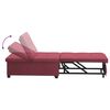 vidaXL Rozkładana sofa Czerwone wino 194 x 50 x 82 cm tkanina