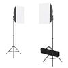 vidaXL Zestaw studyjny z lampami softbox, tłem i blendami