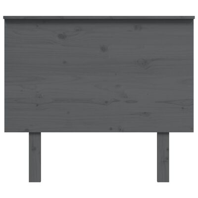 vidaXL Wezgłowie łóżka, szare, 94x6x82,5 cm, lite drewno sosnowe