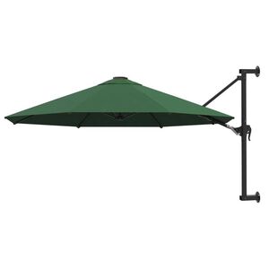 vidaXL Parasol ścienny na metalowym słupku, 300 cm, zielony