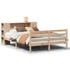 vidaXL Ł&oacute;żko z regałem, bez materaca, 160x200 cm, lite drewno sosnowe