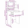 vidaXL Toaletki do sypialni z szufladą Stare drewno 80 x 39,6 x 135 cm