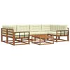 vidaXL Zestaw sof na zewnątrz z poduszką 7 pcs Naturalny i Kremowy