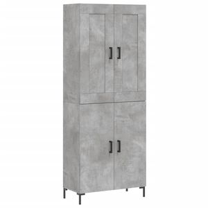 vidaXL Witrynka, szarość betonu 69,5x34x180 cm materiał drewnopochodny