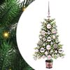 vidaXL Choinka z 150 diodami LED z podstawą Zielony 65 cm PE