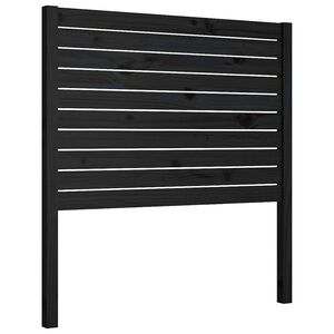 vidaXL Wezgłowie ł&oacute;żka, czarne, 96x4x100 cm, lite drewno sosnowe