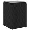 vidaXL Stolik boczny Czarny 35 x 35 x 70 cm polirattan