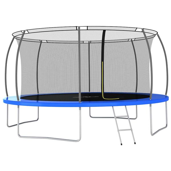vidaXL Trampolina z akcesoriami, okrągła, 460x80 cm, 150 kg