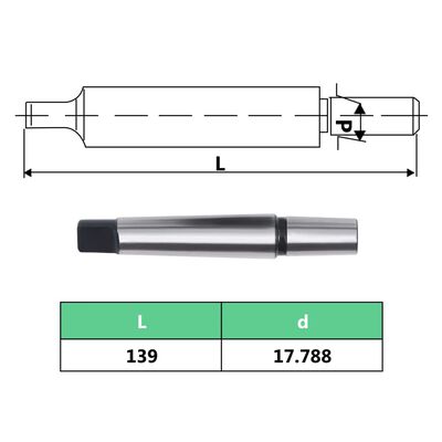 vidaXL Szybkomocujący uchwyt wiertarski MT2-B18, 16 mm