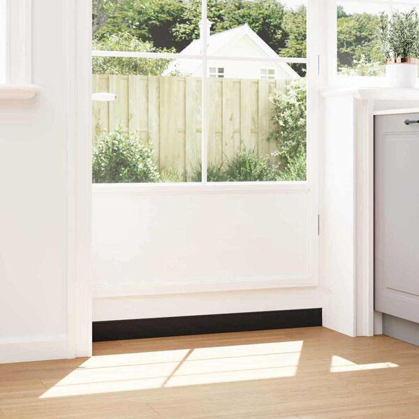 vidaXL Szczotki uszczelniające do drzwi samoprzylepne 12 pcs Czarny