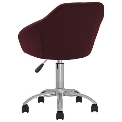vidaXL Obrotowe krzesło biurowe, fioletowe, tapicerowane tkaniną