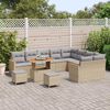 vidaXL Zestaw Sof na Ogr&oacute;d z poduszką 12 pcs Beżowy Rattan poli