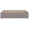 vidaXL Rama ł&oacute;żka bez materaca, taupe, 140x200 cm, obita tkaniną
