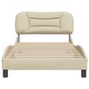 vidaXL Rama ł&oacute;żka bez materaca, Hvar, kremowe, 100x200 cm, obita tkaniną