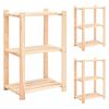 vidaXL Regały z 3 p&oacute;łkami, 3 szt., 60x38x90 cm, sosna, 150 kg