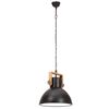 vidaXL Industrialna lampa wisząca, 25 W, czarna, okrągła, 40 cm, E27