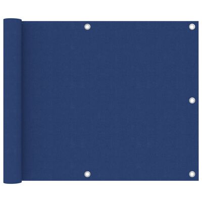 vidaXL Parawan balkonowy, niebieski, 75x500 cm, tkanina Oxford