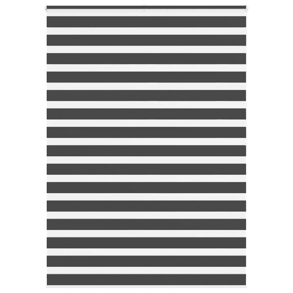 vidaXL Roleta zebra, czarna, szerokość tkaniny 150,9 cm, poliester