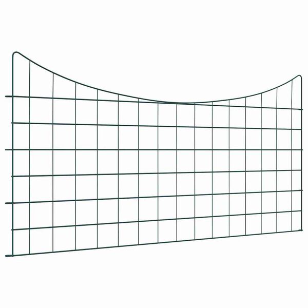 vidaXL Zestaw Ogrodzenia Stawu 5 pcs Zielony 100 x 50 cm Stal