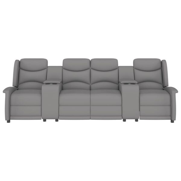 vidaXL Rozkładany fotel masujący z uchwytem, 4-os., jasnoszary