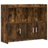 vidaXL Bufet Dąb wędzony 98,5 x 33 x 80 cm Drewno inżynieryjne