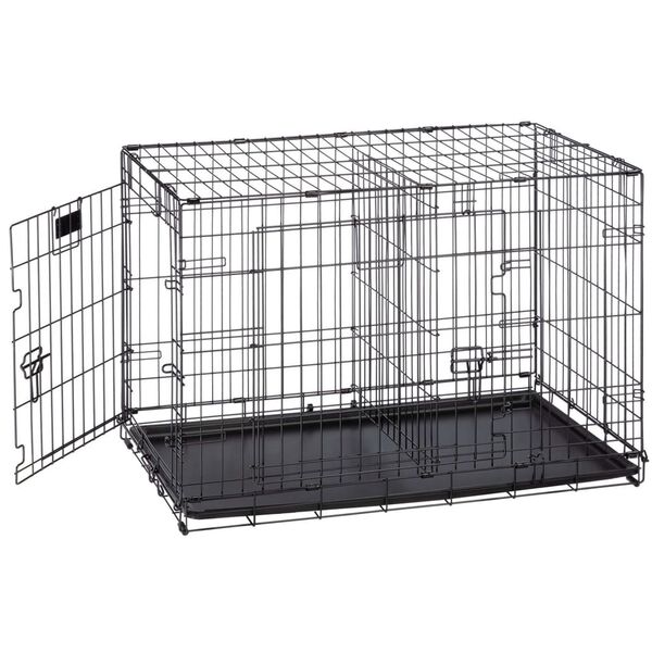 Ferplast Klatka dla psa Dog-Inn 90, 92,7 x 58,1 x 62,5 cm, szara