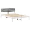 vidaXL Rama ł&oacute;żka Biały i jasnoszary 160 x 200 cm Lite drewno sosnowe